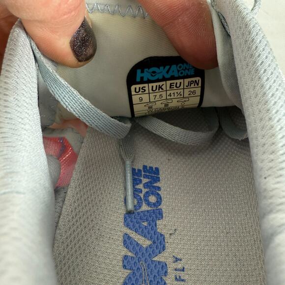 Hoka One One Carbon x Sneakers Women's 9 Gray Lace-Up Athletic Running Shoes - Picture 10 of 10